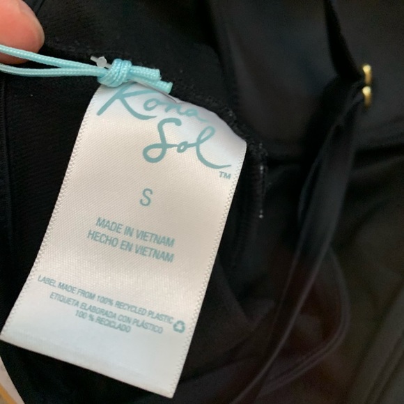 Kona Sol Black Smoked One Piece Swimsuit Small - Picture 6 of 8